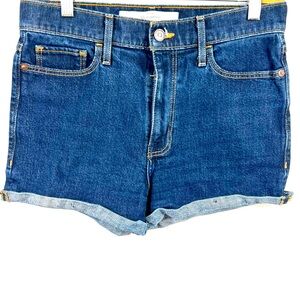 Abercrombie & Fitch Blue Jean Shorts Cuffed Hem Size 27